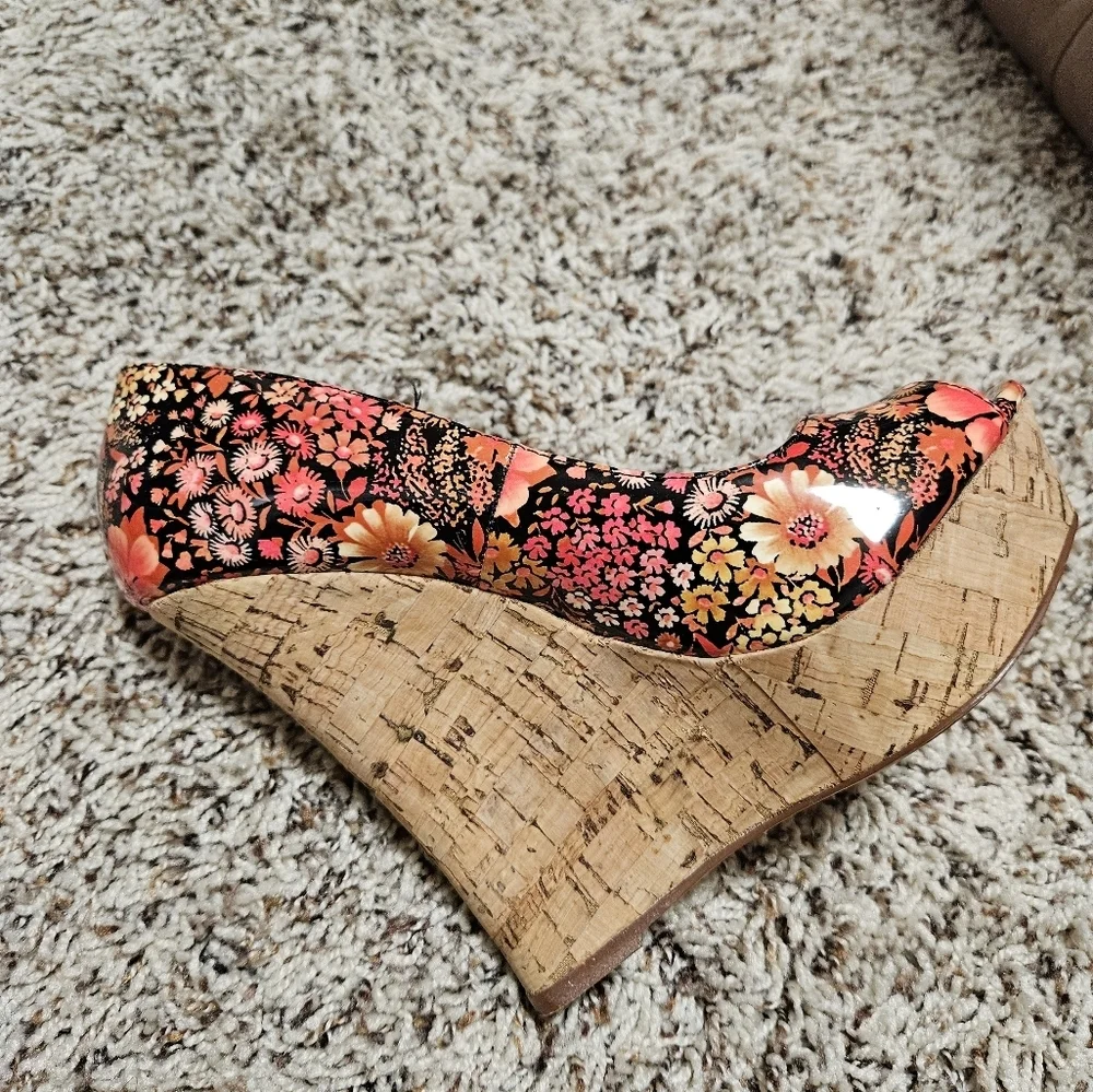 Madison Floral Cork Wedges
